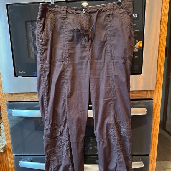 Style & Co Long Cargo Pants Brown Cotton 8P - Picture 1 of 8